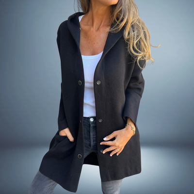 Jasmine | Single-Breasted Casual Hooded Jacket