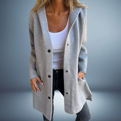 Jasmine | Single-Breasted Casual Hooded Jacket