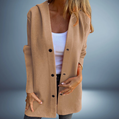 Jasmine | Single-Breasted Casual Hooded Jacket