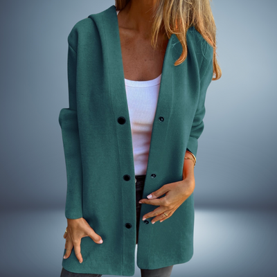Jasmine | Single-Breasted Casual Hooded Jacket