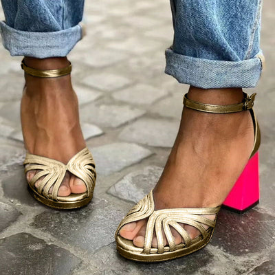 Thelma | Classic Sandals with Ankle Strap and Open Toes