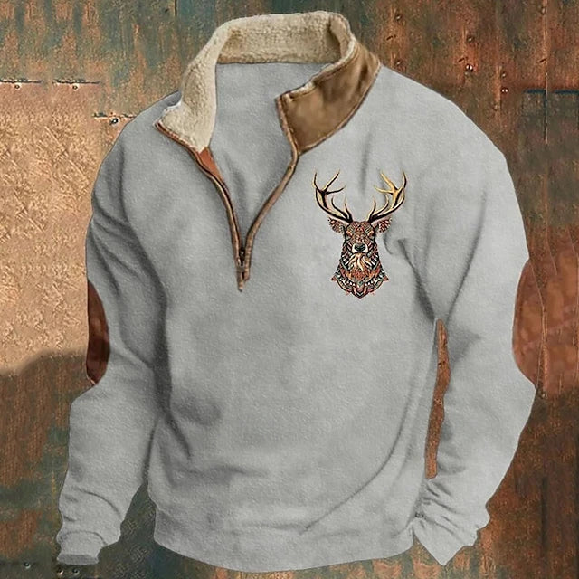 Oscar | Printed Half-Zip Pullover
