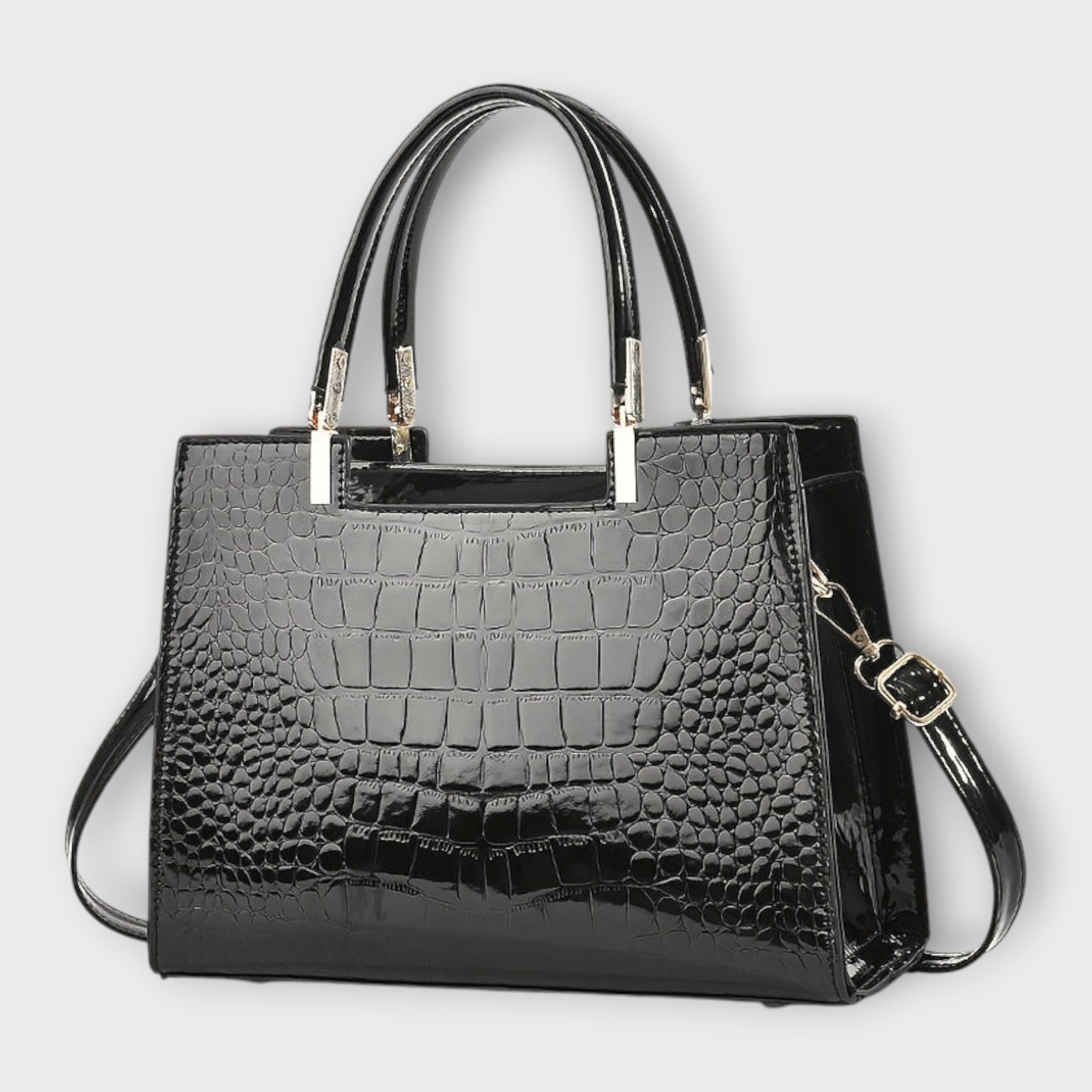 Madison | Glossy Crocodile Pattern Handbag