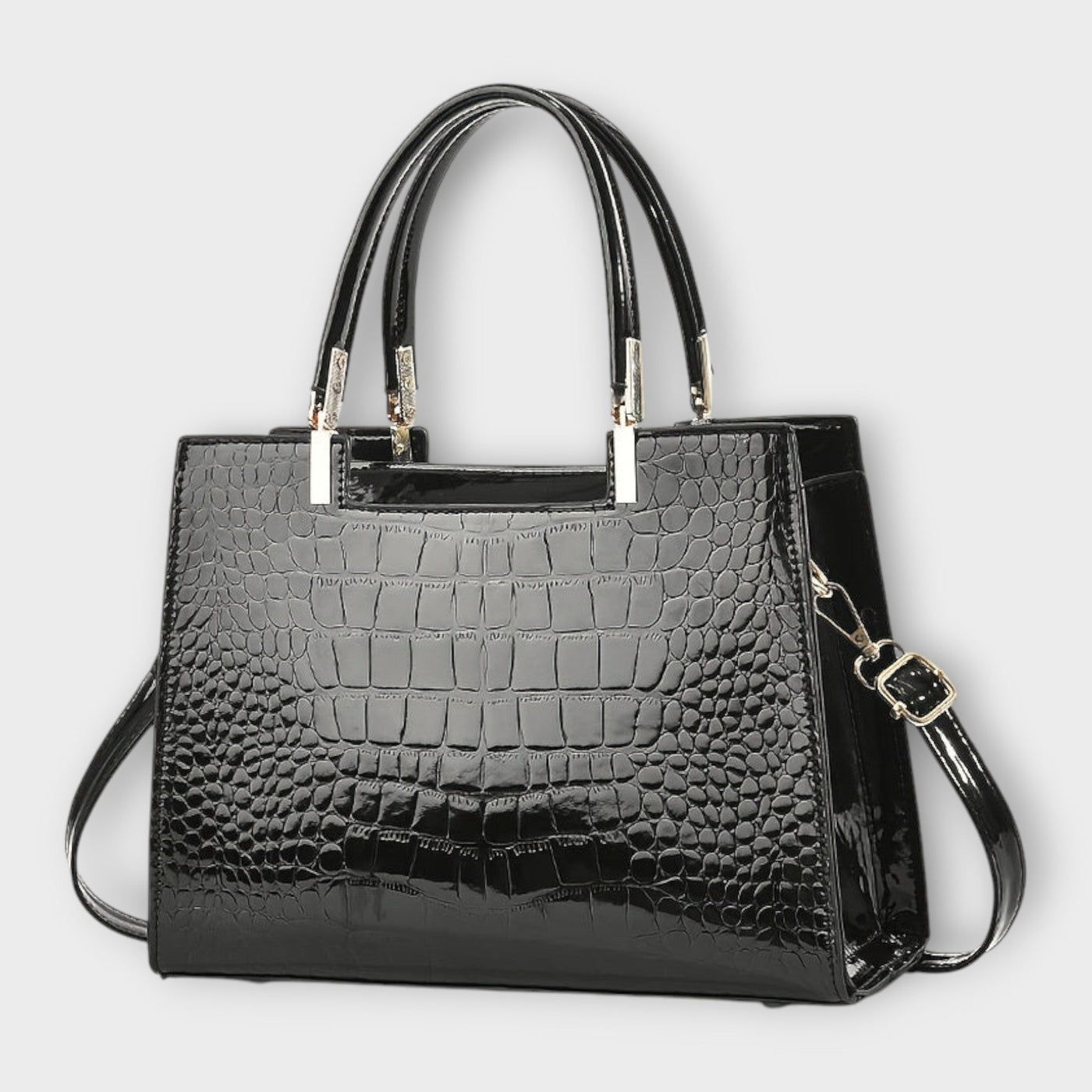 Madison | Glossy Crocodile Pattern Handbag