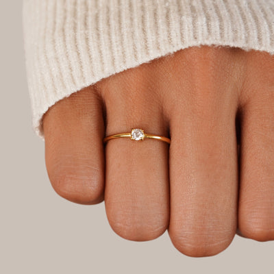 Kate | Gold Rings with Birthstone