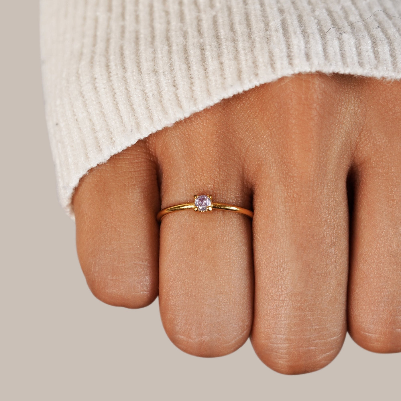 Kate | Gold Rings with Birthstone