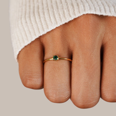 Kate | Gold Rings with Birthstone