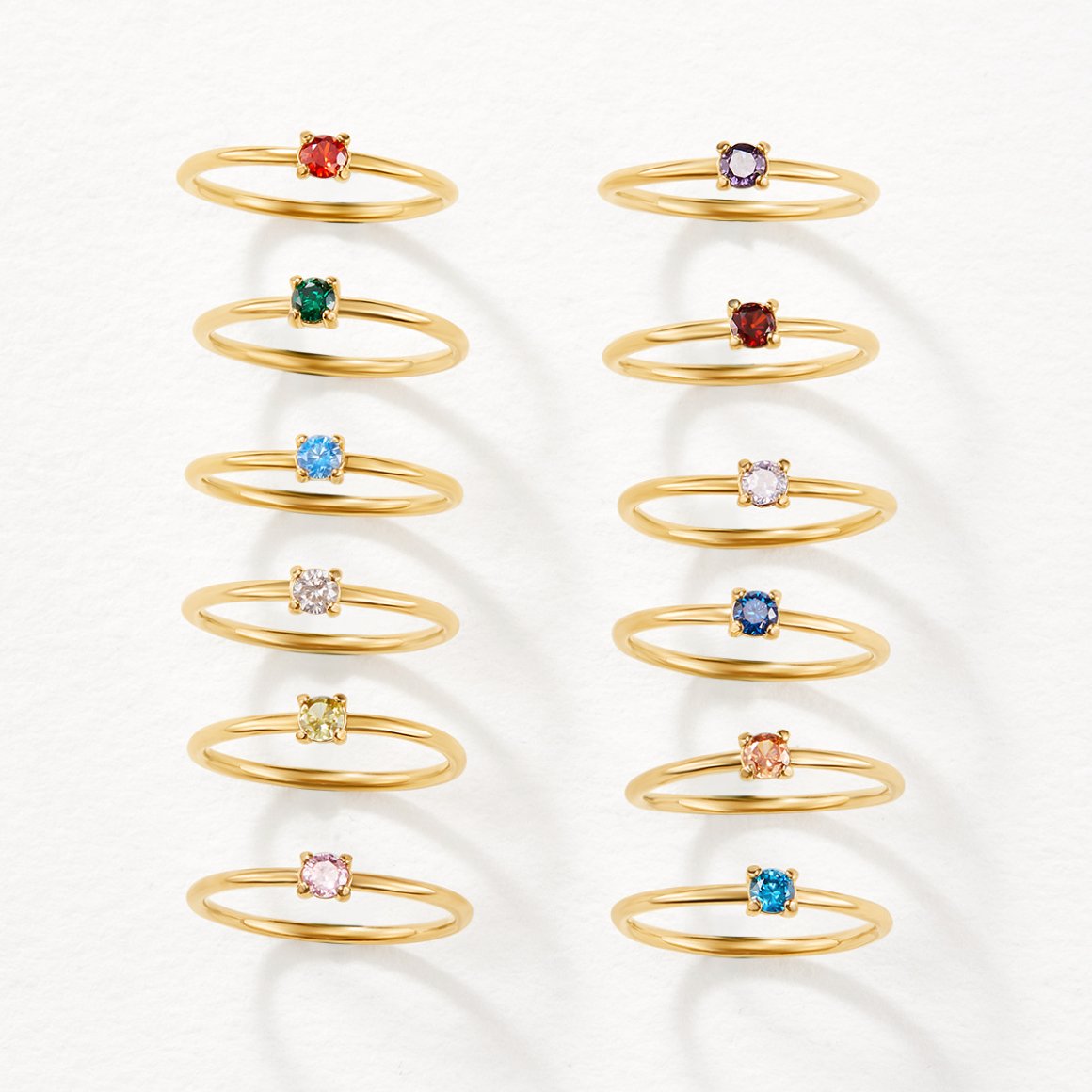 Kate | Gold Rings with Birthstone