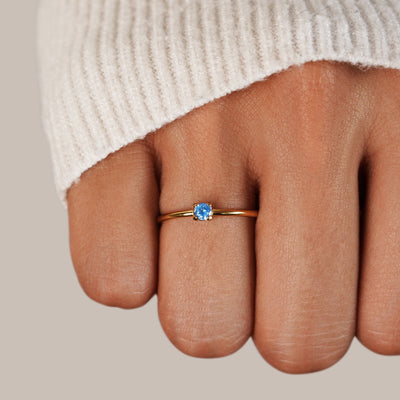 Kate | Gold Rings with Birthstone