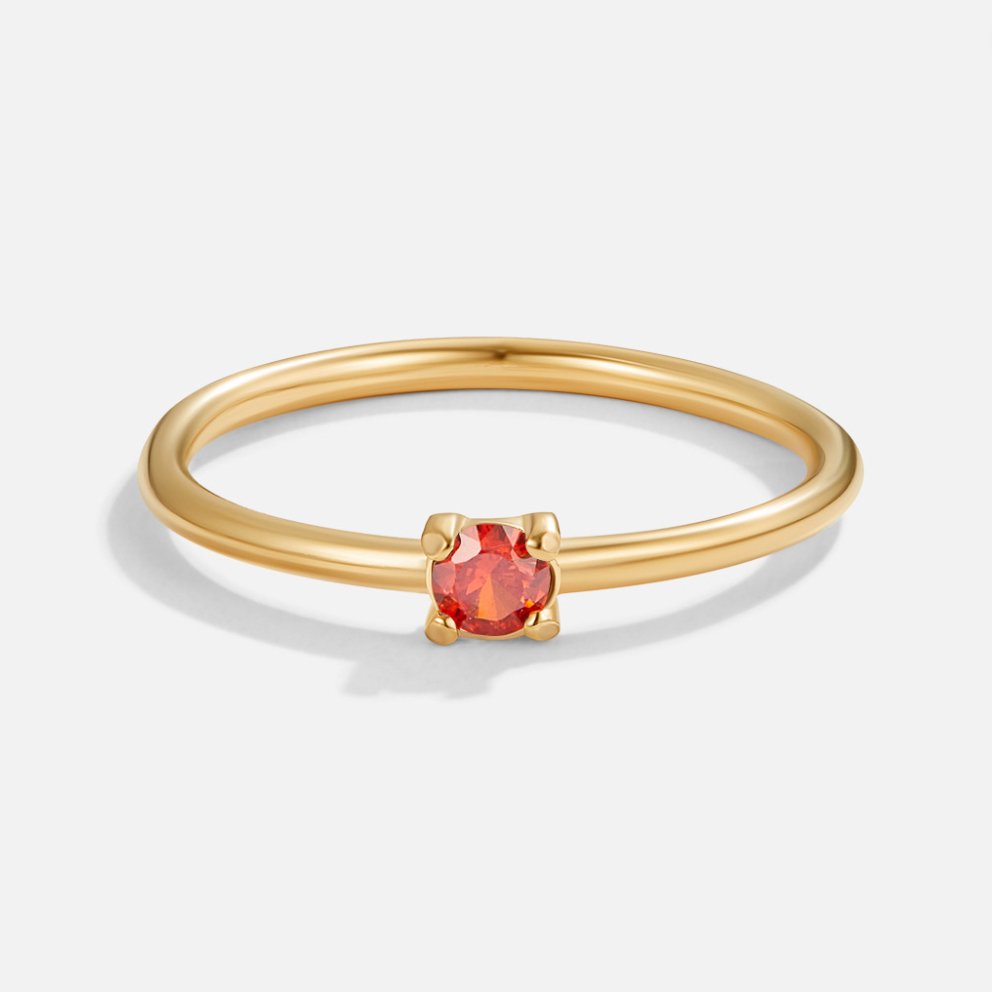 Kate | Gold Rings with Birthstone