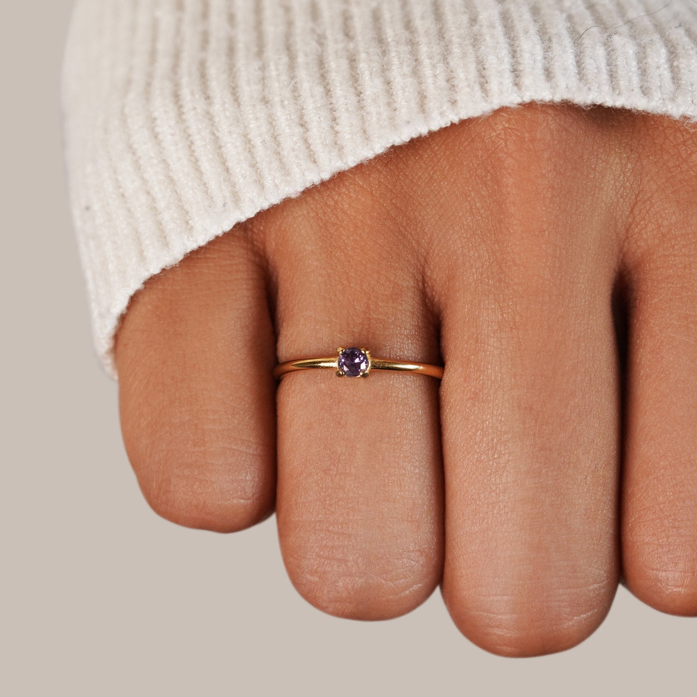 Kate | Gold Rings with Birthstone