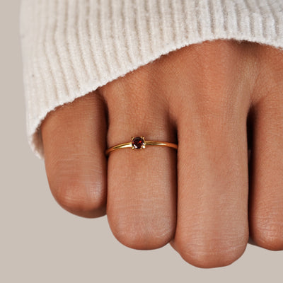 Kate | Gold Rings with Birthstone