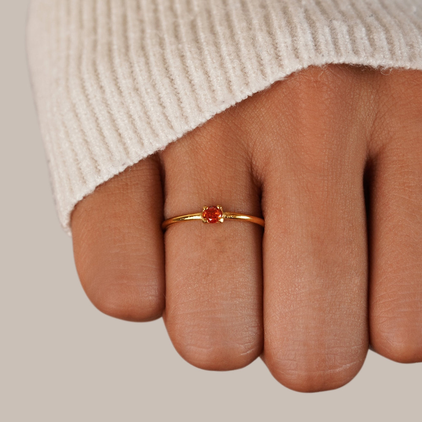 Kate | Gold Rings with Birthstone