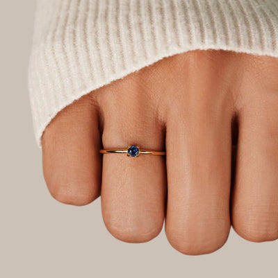 Kate | Gold Rings with Birthstone