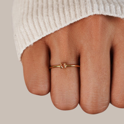 Kate | Gold Rings with Birthstone