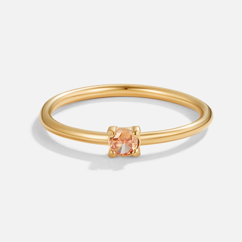 Kate | Gold Rings with Birthstone