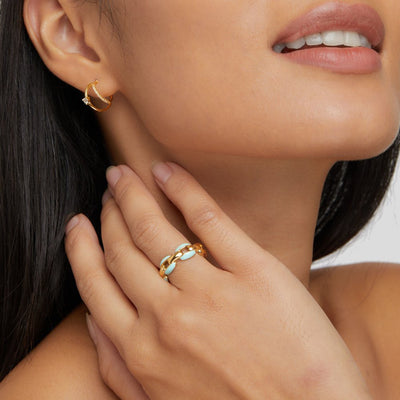 Jermaine | Blue Chain Ring Reya