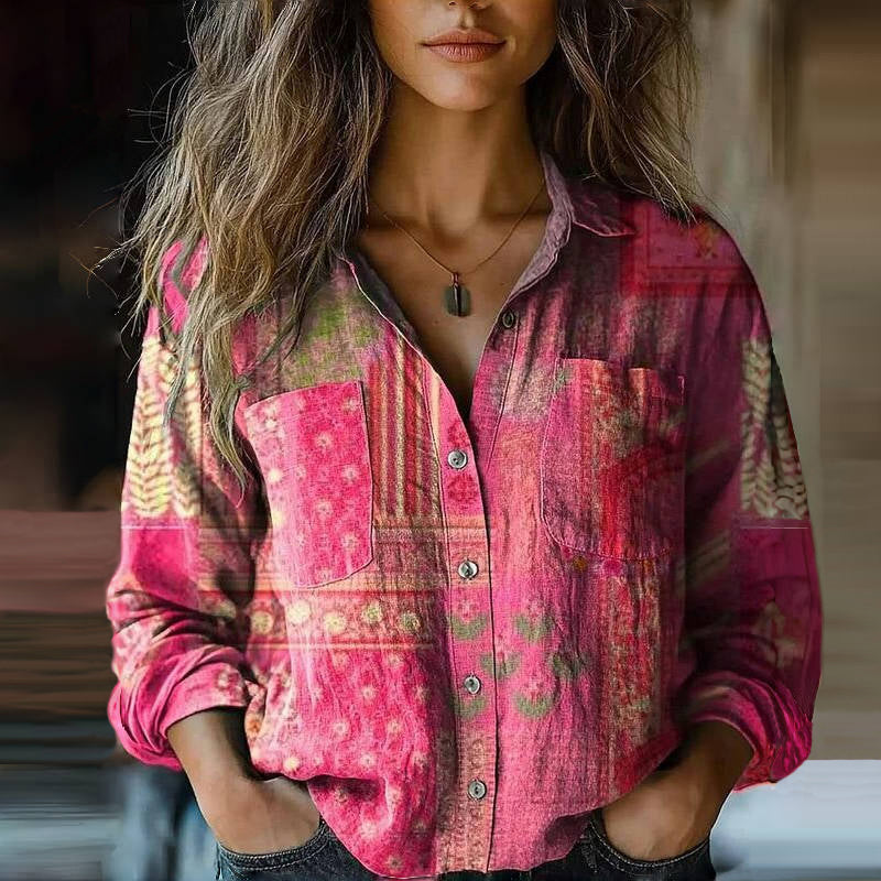 Nives | Bohemian Pattern Vintage Blouse