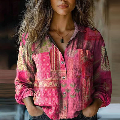 Nives | Bohemian Pattern Vintage Blouse