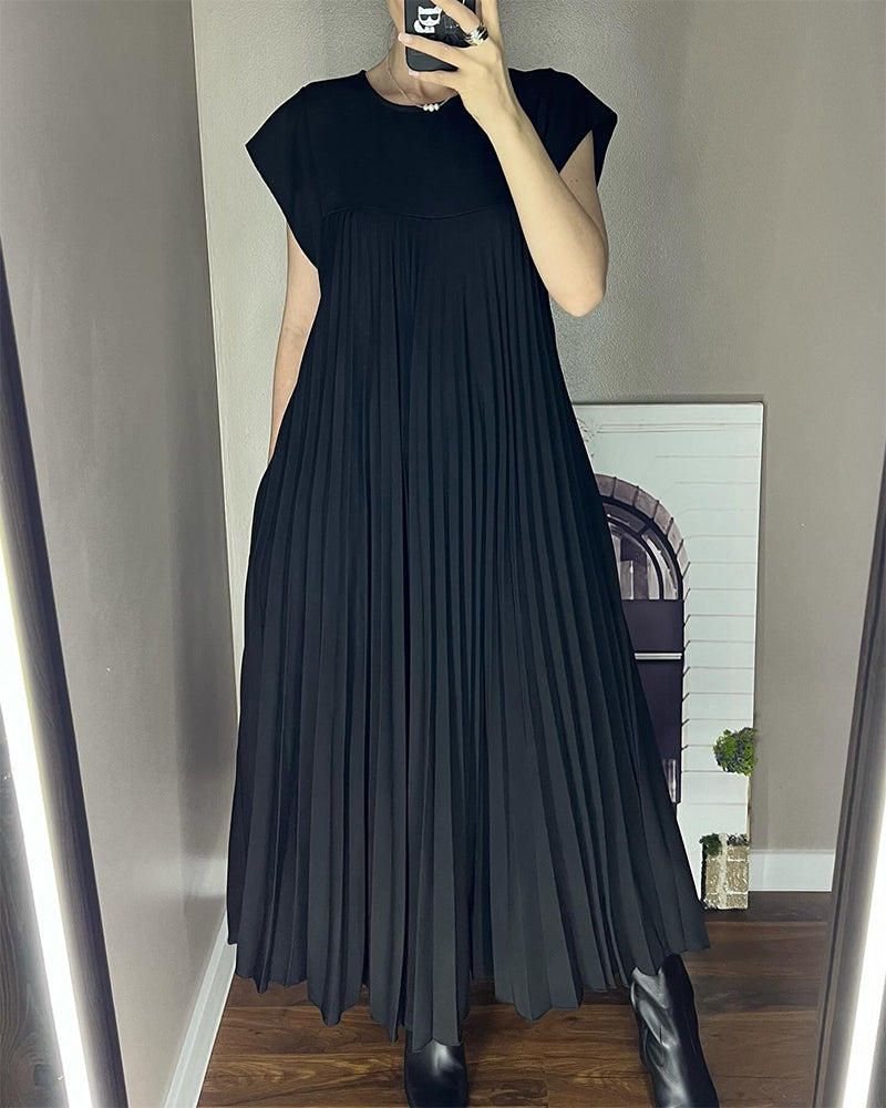 Amelia | Pleated Sleeveless Dress