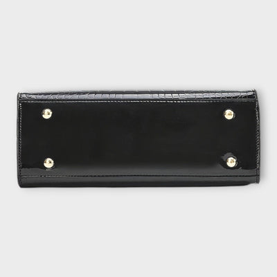 Madison | Glossy Crocodile Pattern Handbag