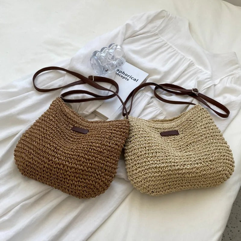 Elena | Straw Crossbody Bag