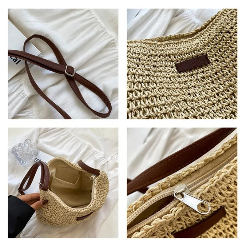 Elena | Straw Crossbody Bag