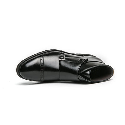Roman | Double Buckle Boots in Synthetic Leather