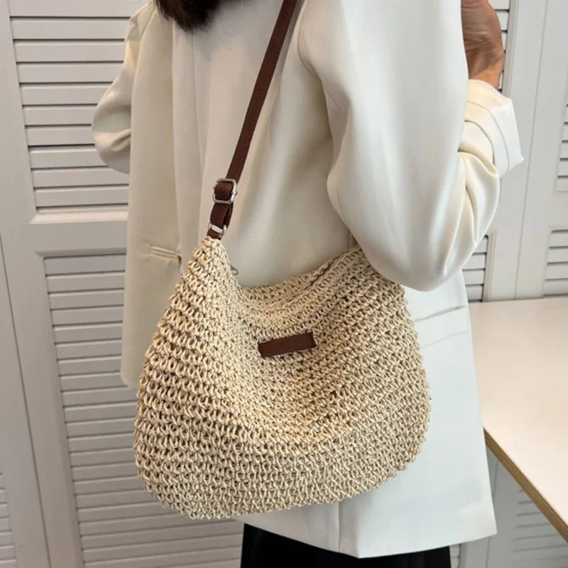 Elena | Straw Crossbody Bag