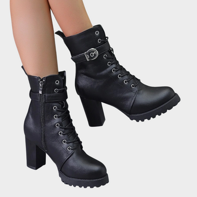 Vella | Flared Heel Ankle Boots
