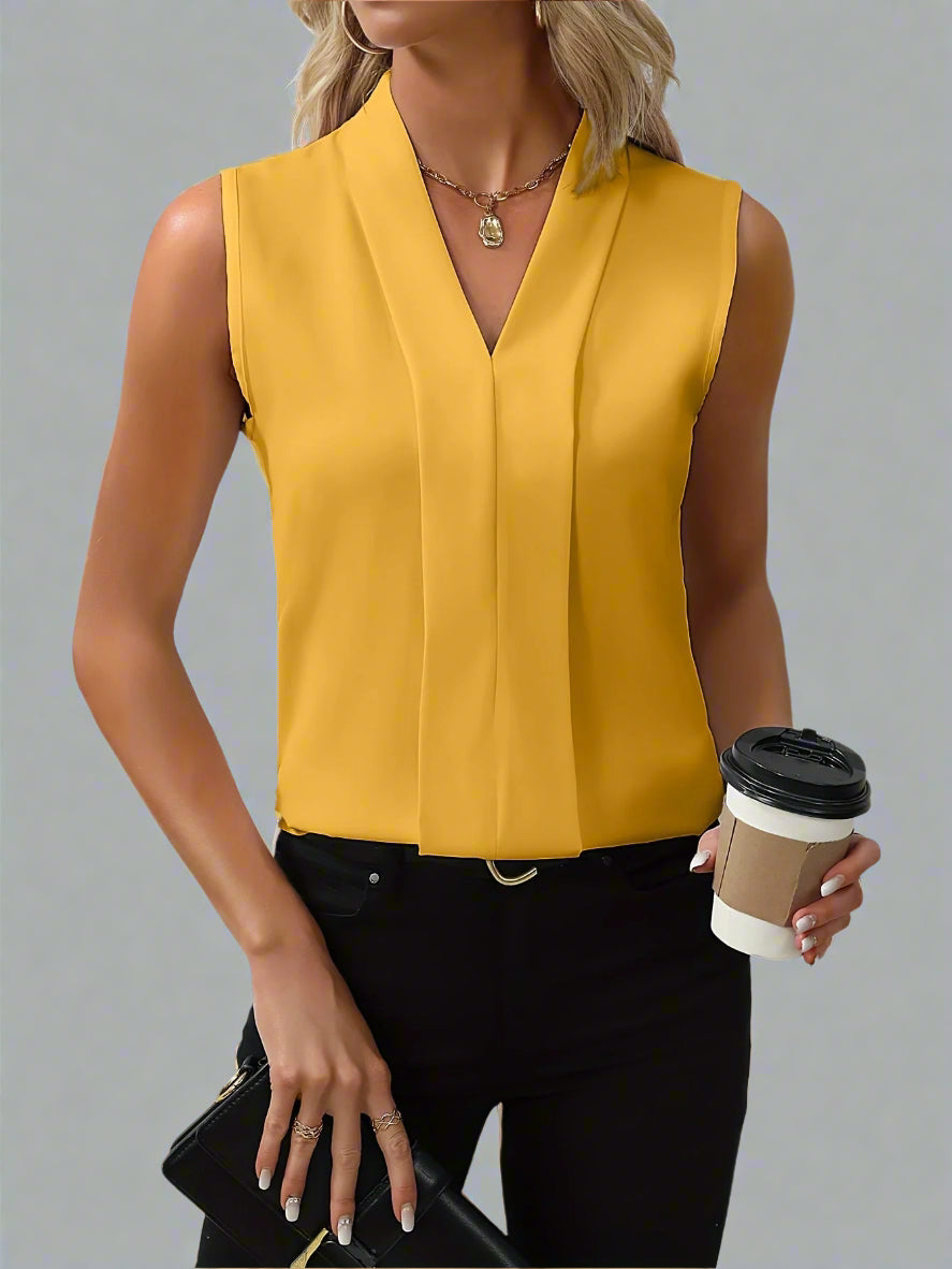 Rome | Sleeveless V-Neck Blouse for Women