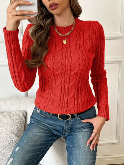 Lois | Retro Cable Knit Sweater for Women