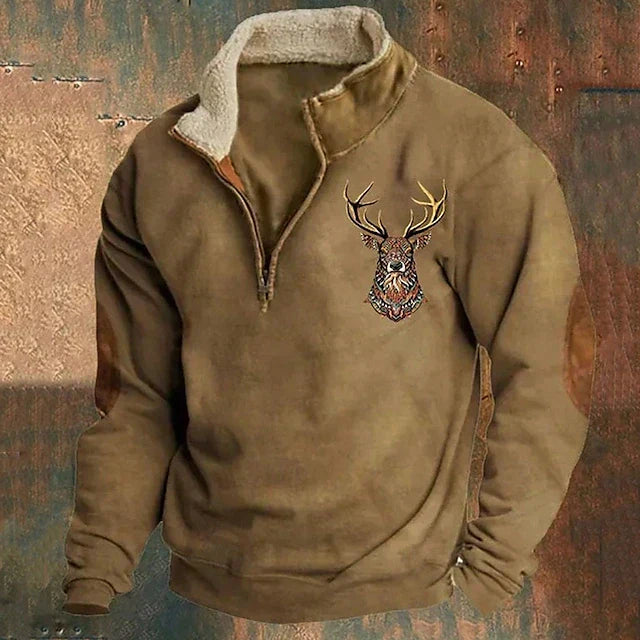 Oscar | Printed Half-Zip Pullover