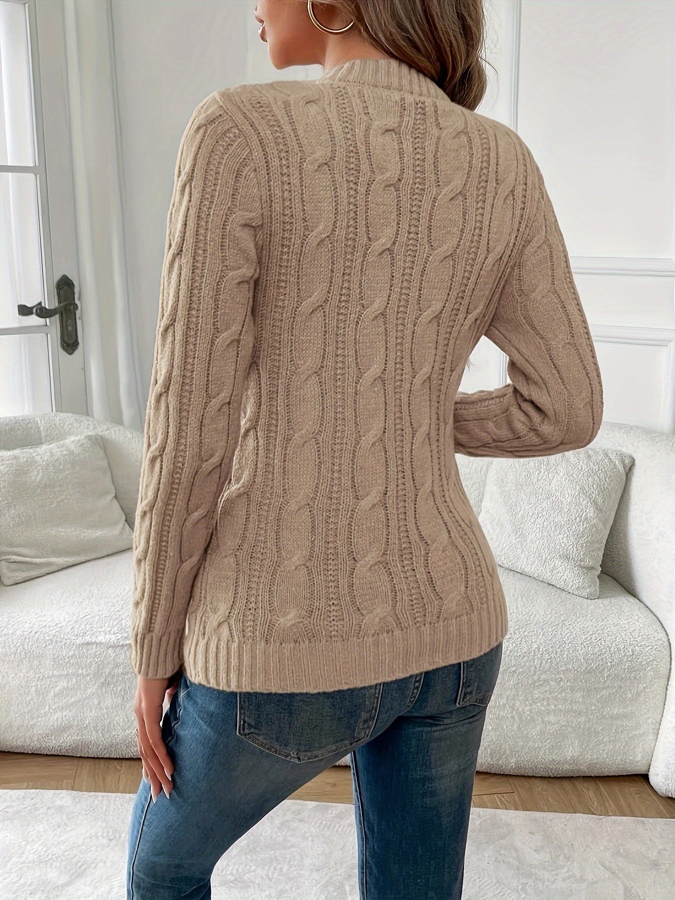 Lois | Retro Cable Knit Sweater for Women
