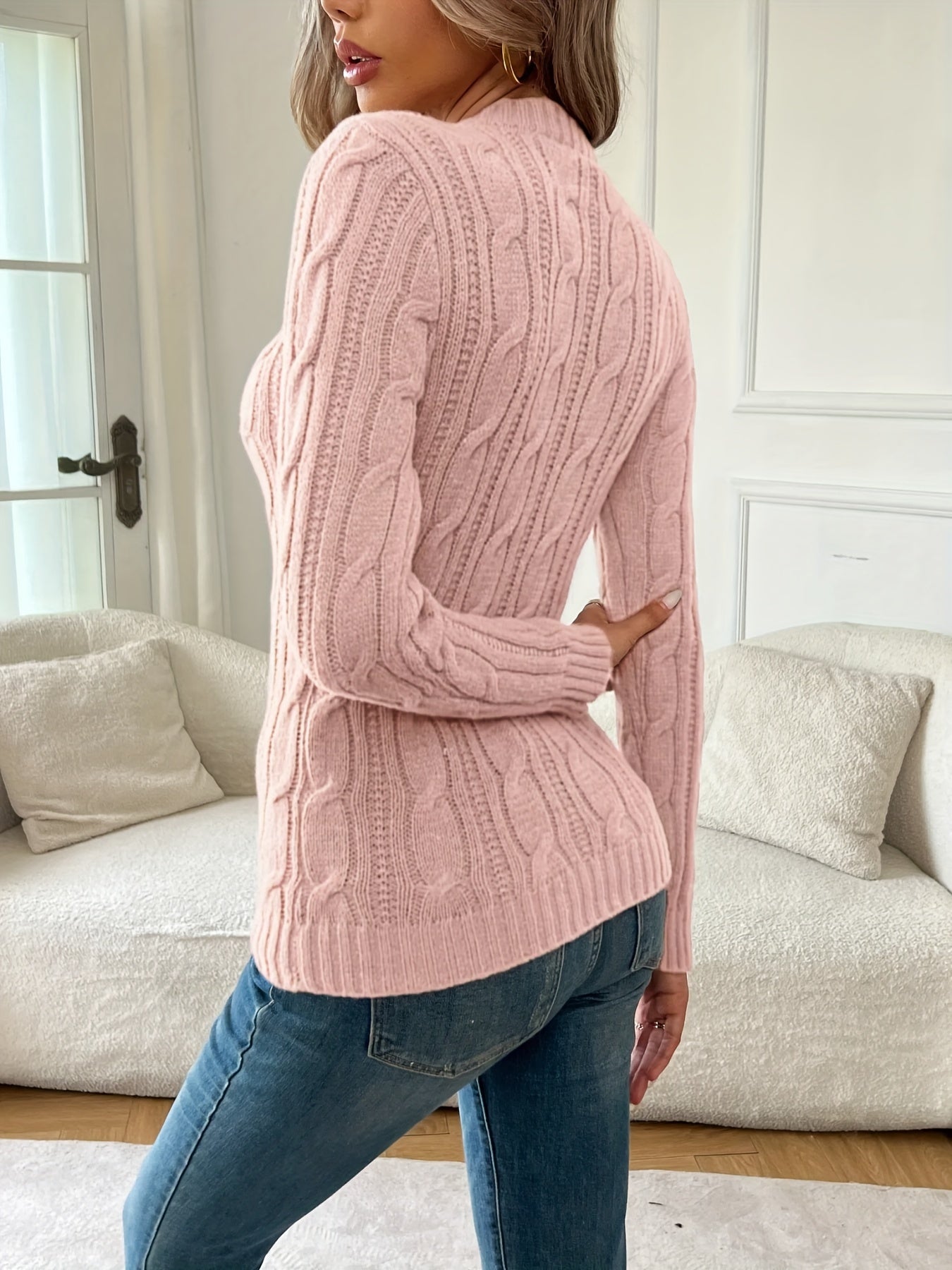 Lois | Retro Cable Knit Sweater for Women