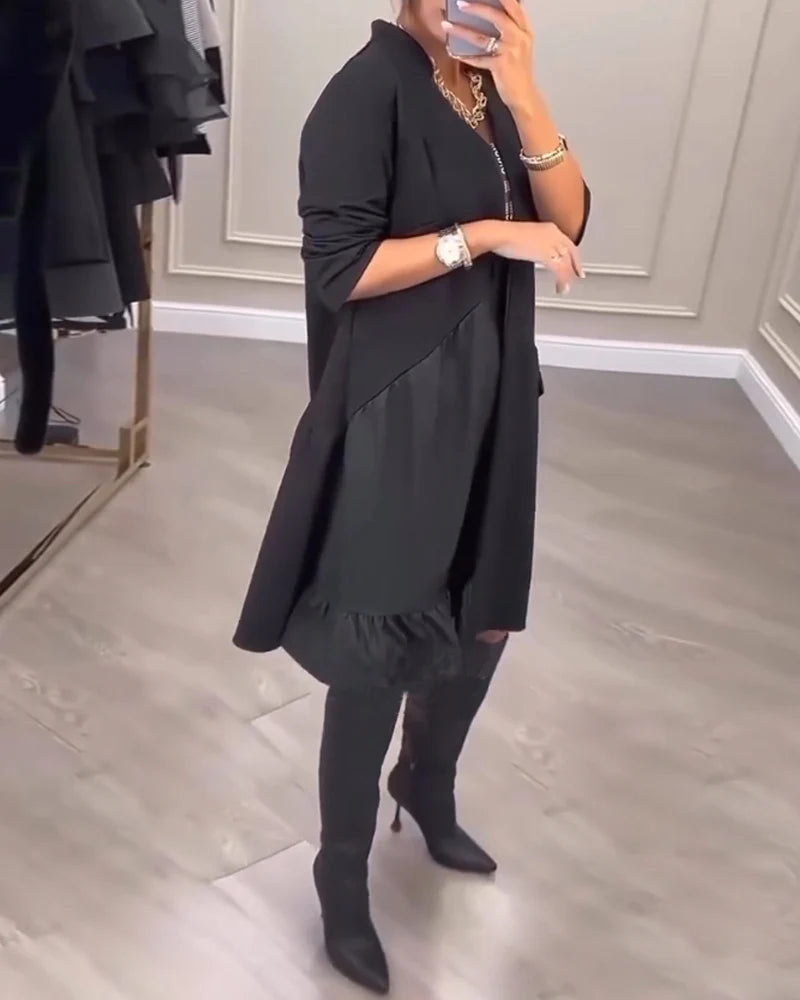 Vaanya | Dress with a Creative Spirit and V-Neck