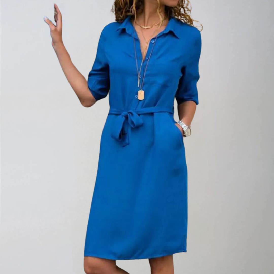 Barbara | Casual Shirt Dress to the Knees