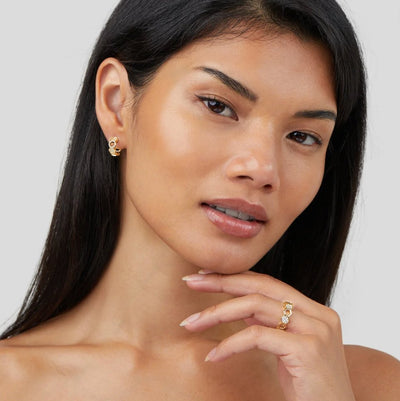 Bina | Gold and Crystal Ring