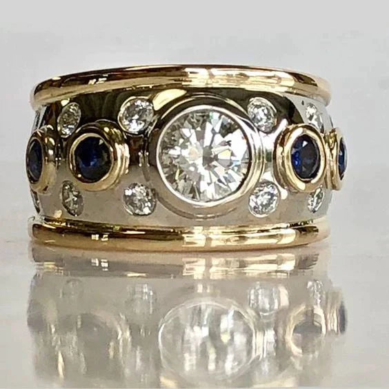 Alexa | Vintage Gold Ring with Zirconia