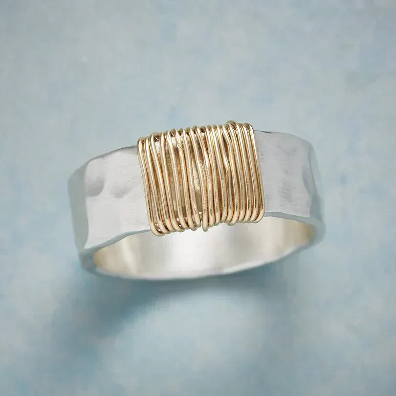 Leah | Golden Boho Wire Ring