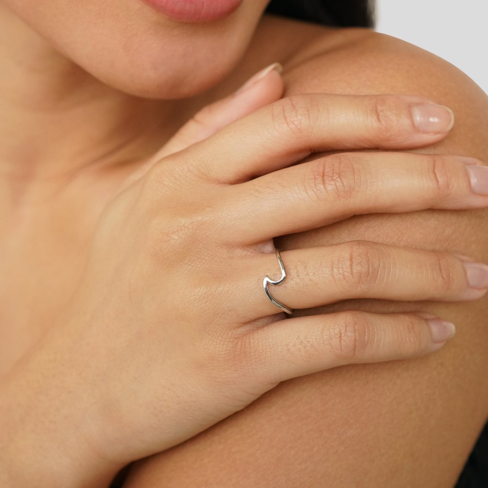 Wavy Silver Imari Ring