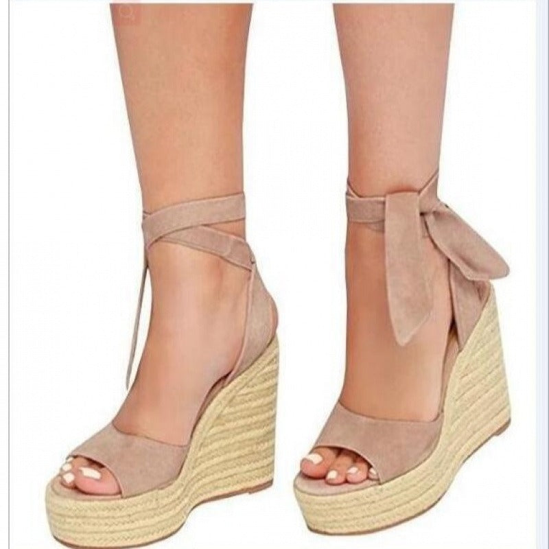Selena | Sky Espadrille Wedges