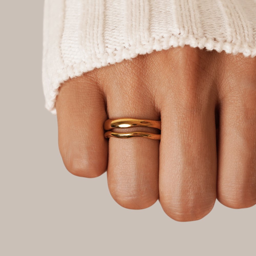 Shine | Set of Wavy Rings