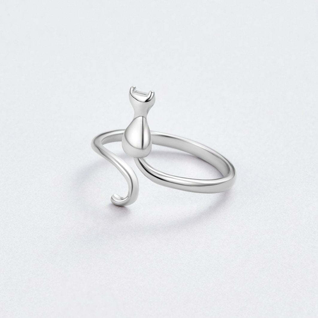 Liselle | Midnight Cat Silver Ring
