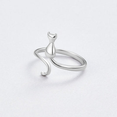 Liselle | Midnight Cat Silver Ring