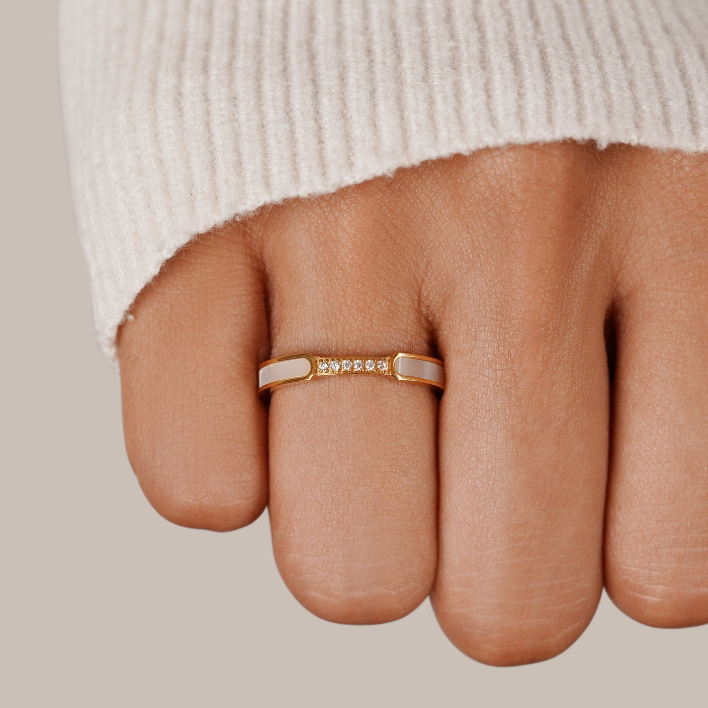 Unit | Pearl and Crystal Ring