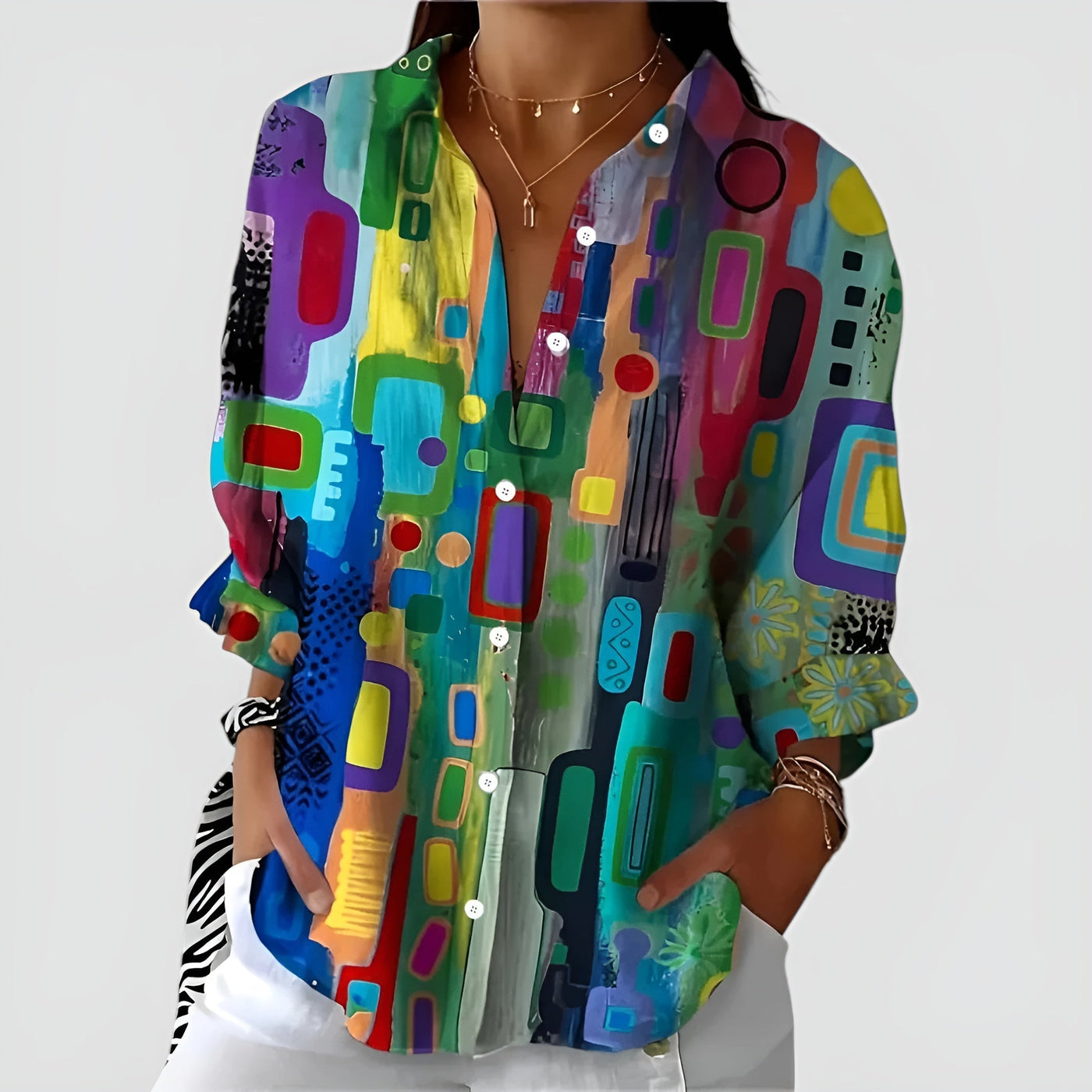 Claire | Colorful Shirt Blouse