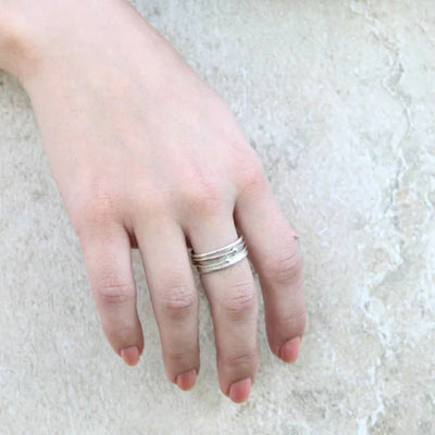 Perla | Silver Ring with Vintage Gold Finish