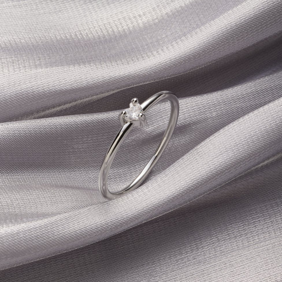 Kristine | Heart-Shaped Crystal Ring