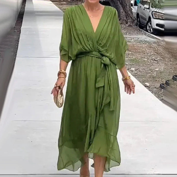 Ava's Grace | Midi Dress with Ruffles